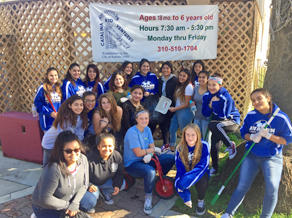 Lady Lancers soccer team cleans Kid Ventures’ site