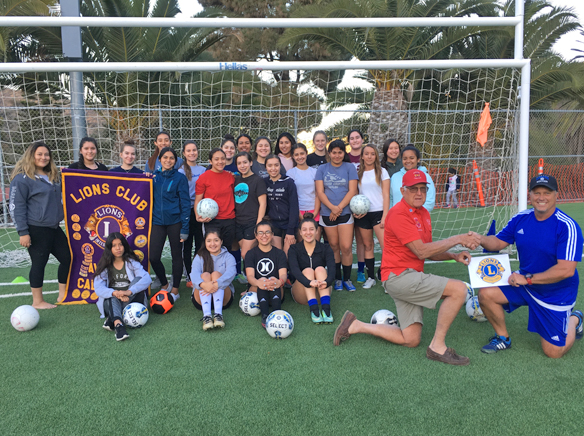 Avalon Lions Club supports girls soccer