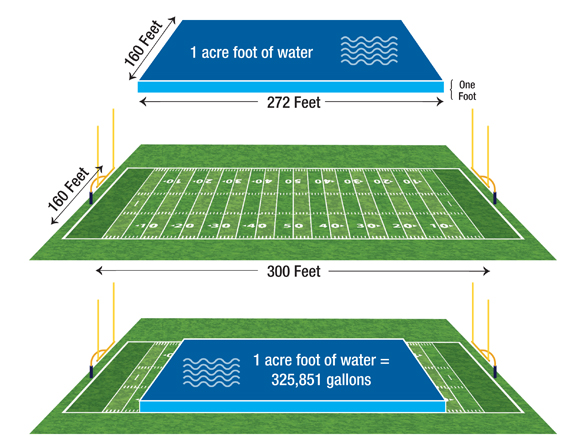Reservoir water: 770 acre feet